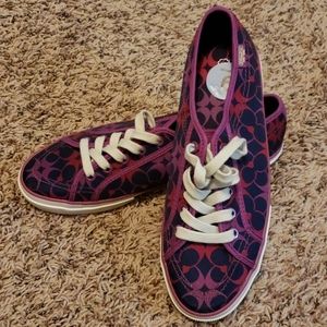 Coach purple sneakers